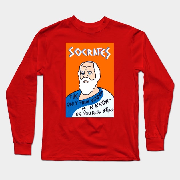 Socrates Long Sleeve T-Shirt by krusefolkart